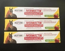3 pack New In Box Paste Horse Dewormer Apple Flavor Exp 9/2027 dur-vet wormer