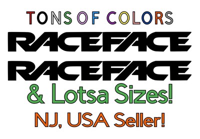 TWO RACE FACE Die Cut Vinyl Decals MTB/Bicycle/Cycling/Mountain Bike Nwr Style