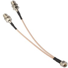 F Type Coax Cable Splitter To F Dual Female 3 Way RG316 Coaxial Cable Combiner