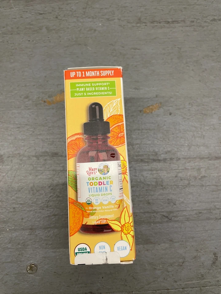 MaryRuth Organics детские капли витамина С, апельсиновая ваниль | 1 жидкая унция | быстрая доставка! - Изображение 4 из 4