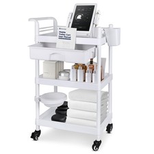 Medical Carts with Wheels 3-Tier Mobile Trolley Cart 100 LBS Max Load Medical...
