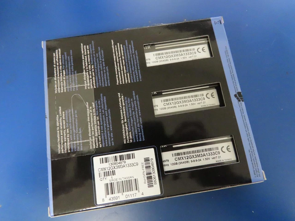 CMX12GX3M3A1333C9 Corsair Dominator XMS3 12GB Kit (3 X 4GB) PC3-10600 DDR3-1333M - Image 2 of 2