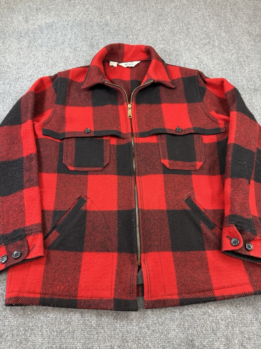 Vintage Woolrich Mackinaw Jacket Buffalo Plaid Wool Hunting Coat