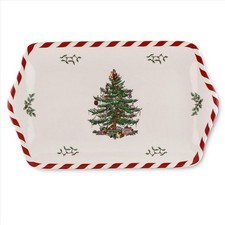 NEW Spode Christmas Tree Peppermint Dessert Tray