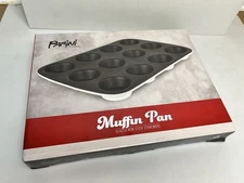 MUFFIN PAN GLAZED NON-STICK STONEWARE