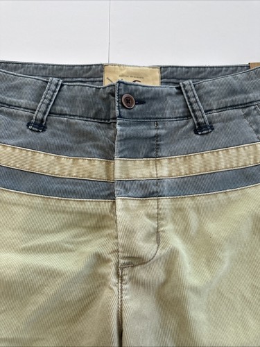Hollister Herren Cord Shorts Gr. 36 Button Fly Streifen blau hellbraun Neu mit Etikett - Bild 5 von 17