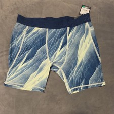 DSG 7" Compression Short w Pocket Men’s XL Blue/White Moisture UV