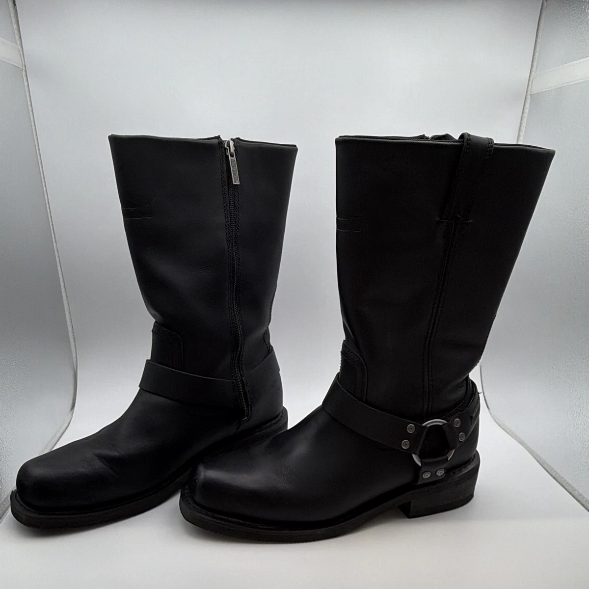 た*゜様 Harley Davidson ブラックロングブーツ Harley-Davidson Motorcycle Boots for sale | eBay