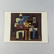 Postcard Pablo Picasso Drei Musikanten Three Musicians 1921 Synthetic Cubism MMO