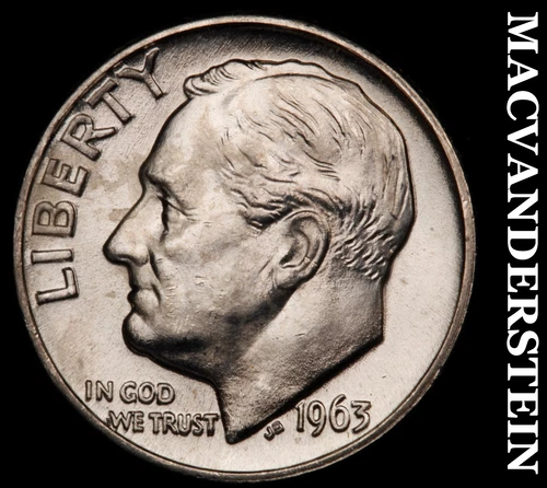 1963-D Silver Roosevelt Dime-Choice Gem BU Lustrous No Reserve #i3065