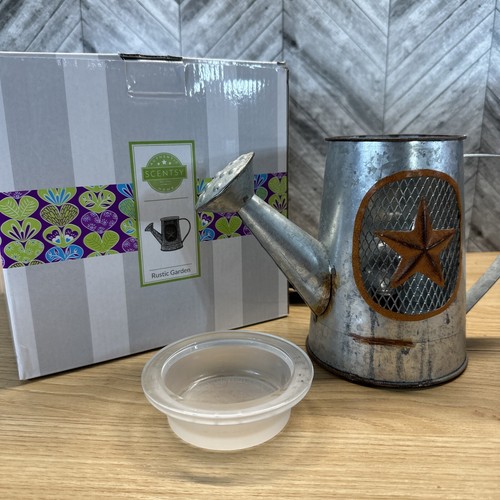 Scentsy Wachswärmer RUSTIKAL GARTEN verzinkt Gießkanne Metall Bauernhaus