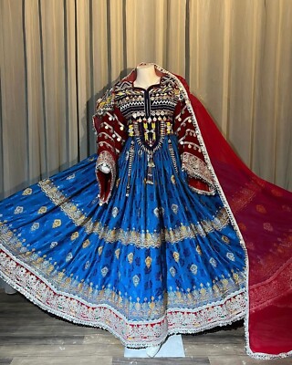 Afghan long kochi nikkah dress for women.Afghan party and wedding dress |  eBay