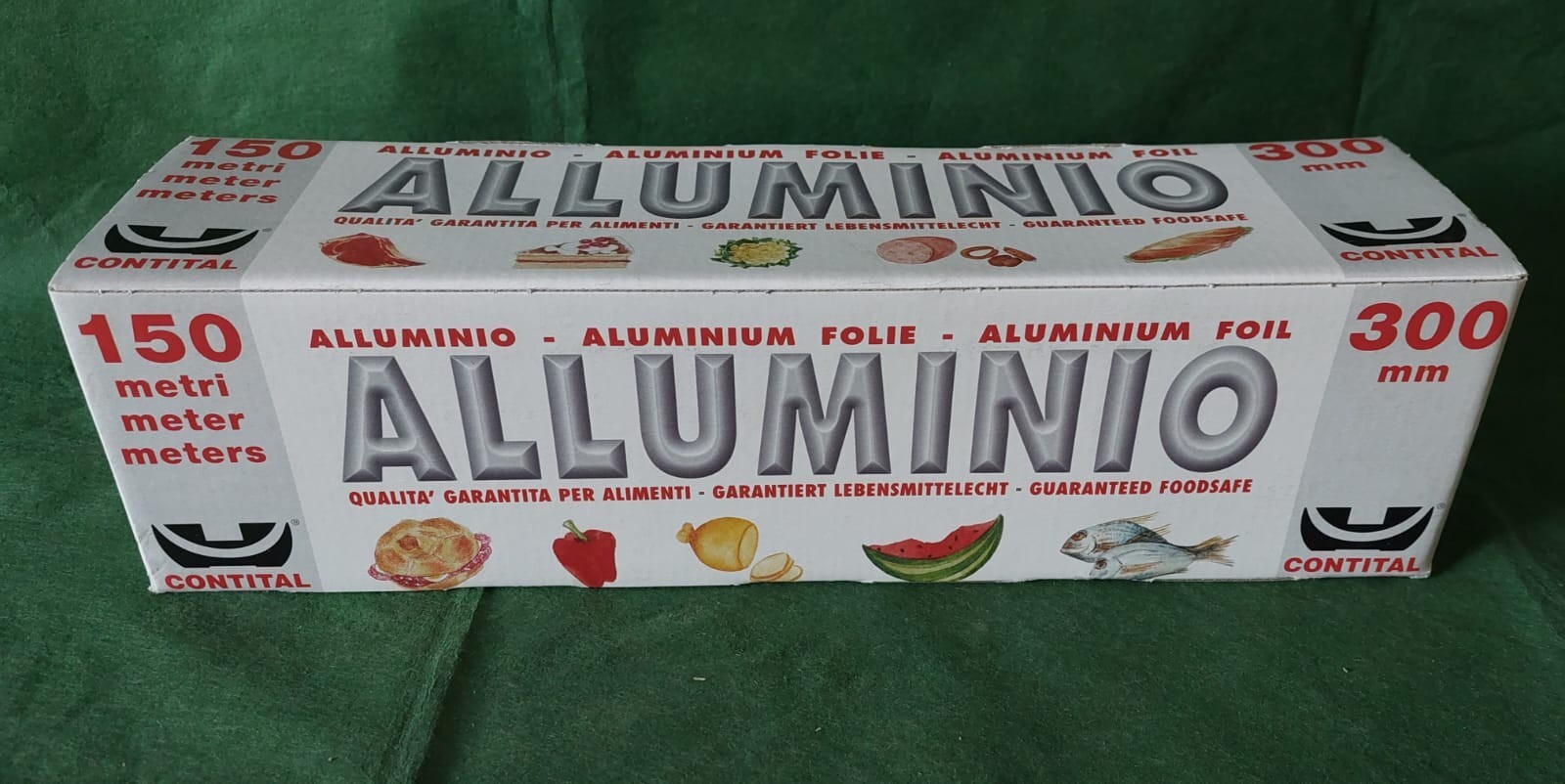 ALLUMINIO ROTOLO MT. 150 MM.300 PROFESSIONALE CONTITAL FOGLIO ALUMINIUM FOIL