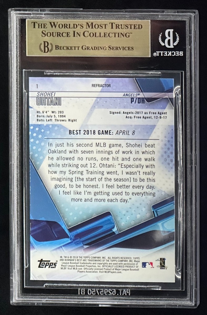 2018 Bowman's Best Refractor #1 SHOHEI OHTANI BGS 9.5 - Los