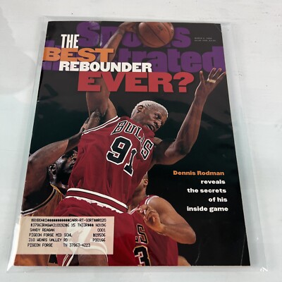 Rodman Magazines March 4 1996 Dennis Rodman Chicago Bulls Basketball Sports Illustrated ...
