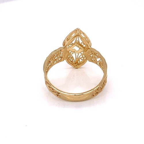 14KT YELLOW GOLD LADIES FILIGREE RING SIZE 7.75, 2.5 GRAMS - 第 4/6 張圖片