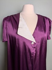Vintage Satin Plum 1930s Old Hollywood Style Nightgown