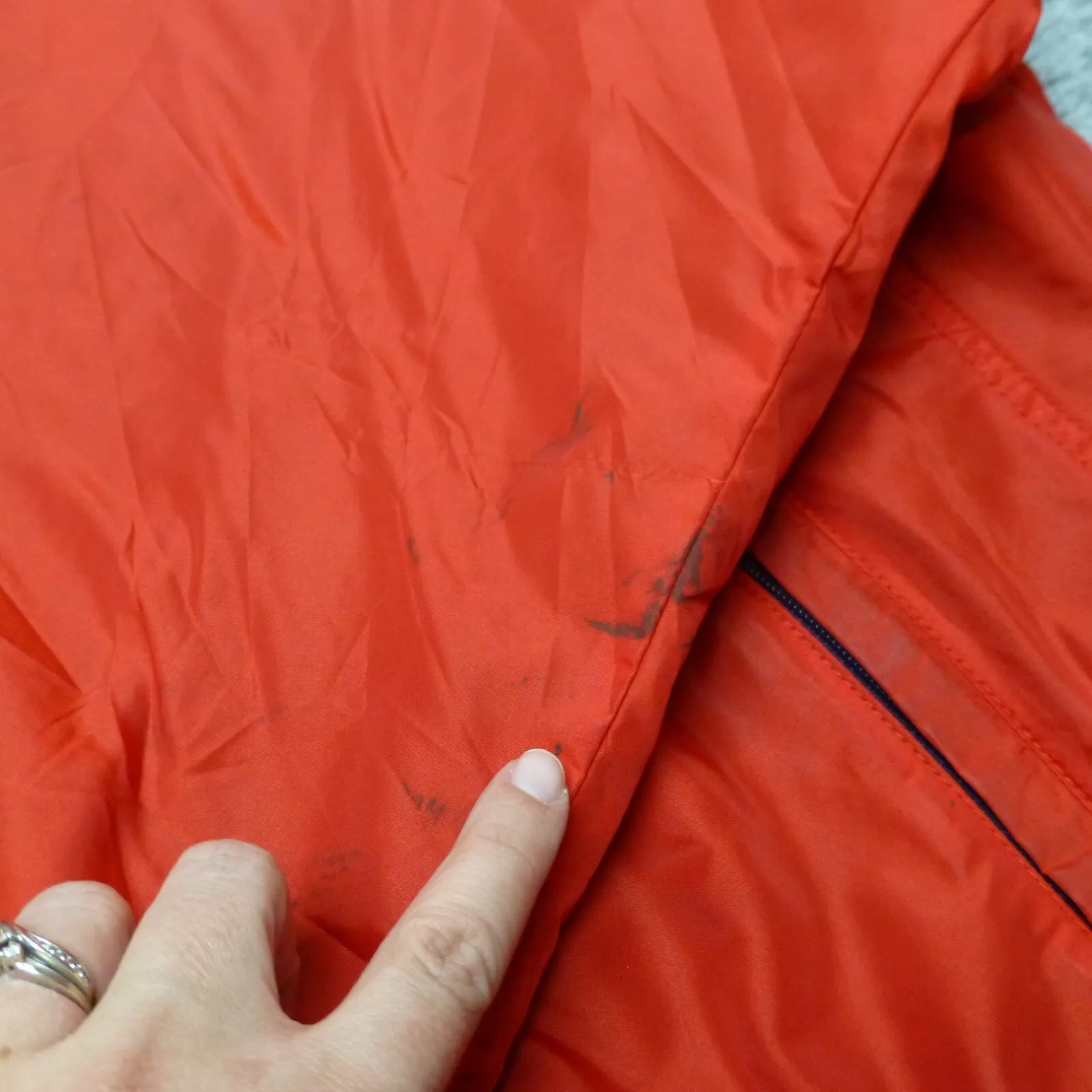 patagonia full zip fleece lined windbreaker jacket