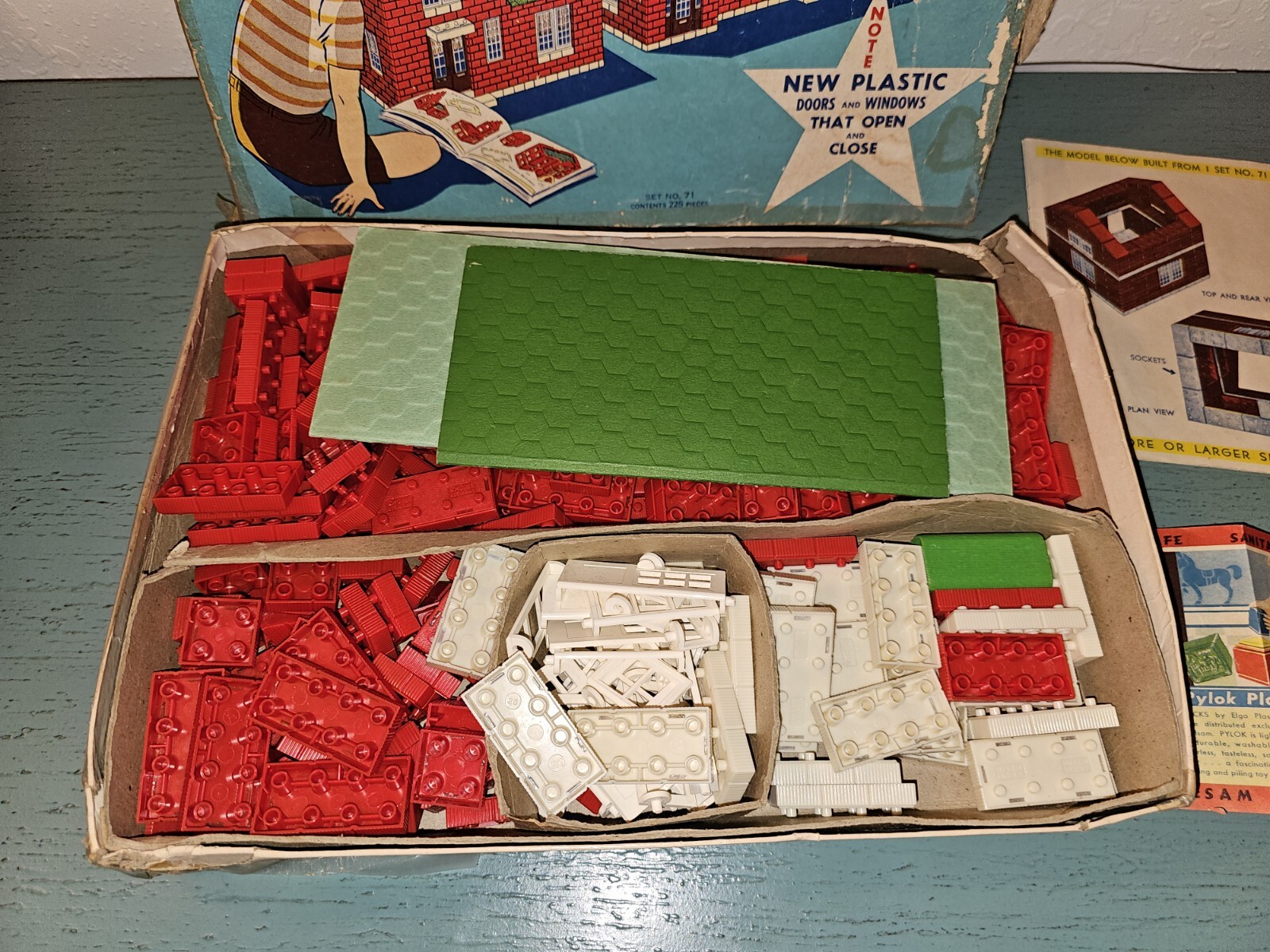 Vintage American Plastic Bricks By Elgo Set No. 71 W/Box & Inserts | eBay