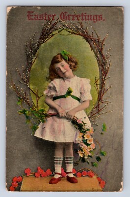 VINTAGE EASTER GREETINGS GIRL IN HER EASTER DRESS~c1914 POSTCARD JC | eBay VINTAGE EASTER GREETINGS GIRL IN HER EASTER DRESS~c1914 POSTCARD JC | eBay