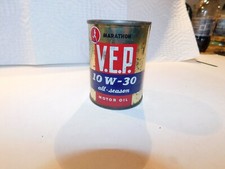 Vintage MARATHON V.E.P. All-Season 10w-30 Motor Oil can bank