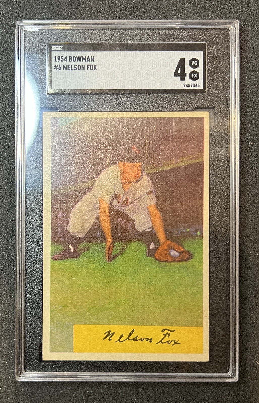 1954 Bowman Nelson Nellie Fox  #6 SGC 4 - Nice Centering - Chicago White Sox HOF