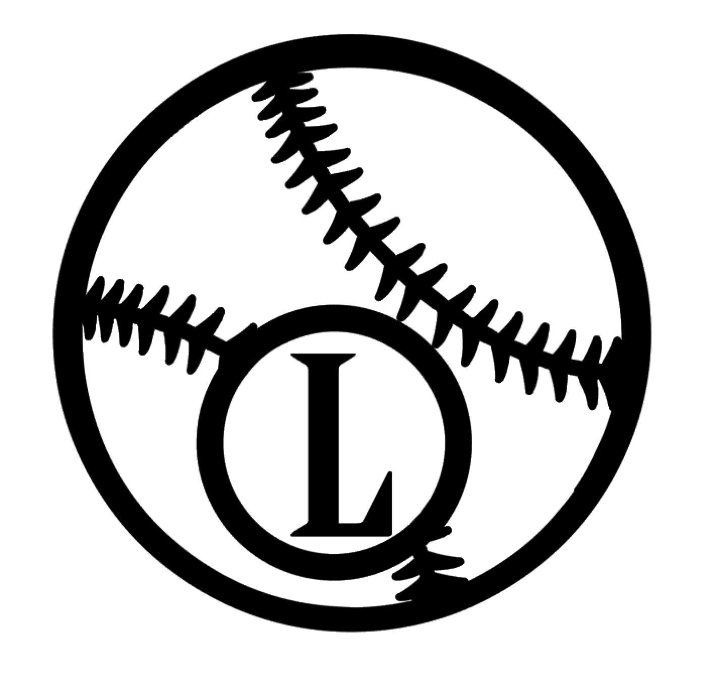 Baseball Monogram Letter L Vinyl Decal Sticker For Home Cup Car Decor Choice