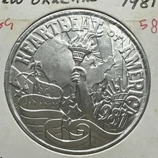 Heartbeat of America 1981 mardi gras Token Medal coin (GC1/58)