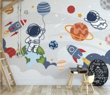 3D Astronaut Balloon G820 Wallpaper Wall Murals Removable Self-adhesive Honey