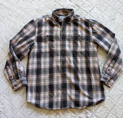 relaxed fit plaid flannel shirt