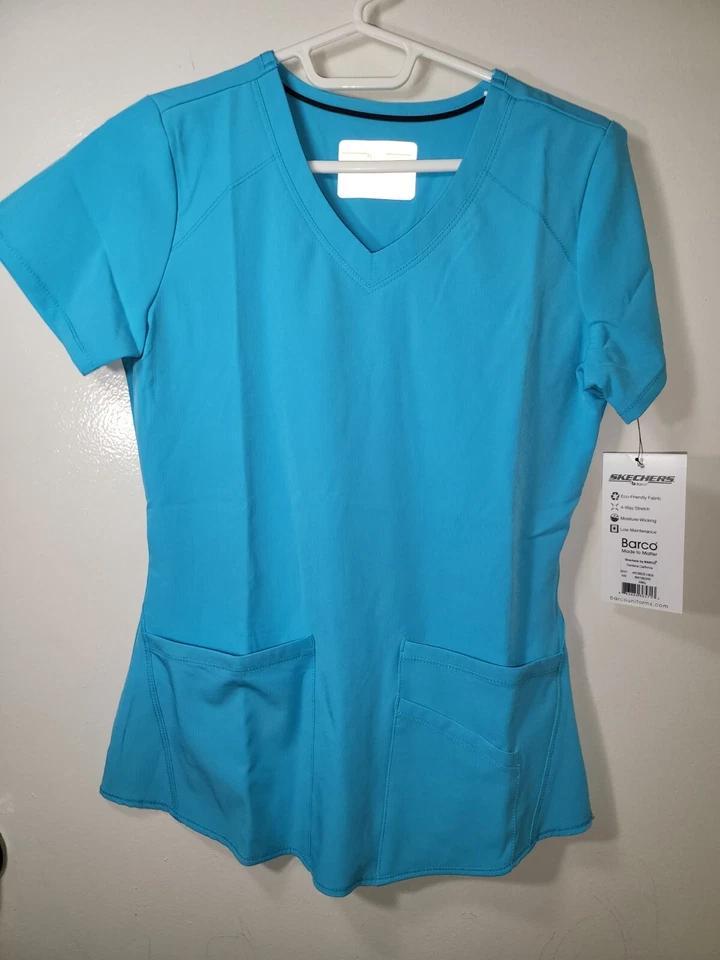 Skechers By Barco Made To Matter V Neck Short Sleeve XS Scrubs Pack 2 Medical. - Image 3 of 4