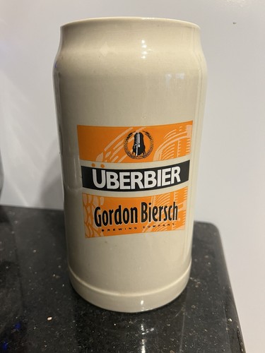 Gordon Biersch Brewing UBERBIER Glazed Stoneware German Beer Stein 1L
