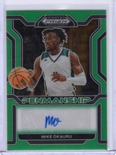 2022-23 Panini Prizm Draft Picks - College Penmanship Mike Okauru #CP-MOK Green