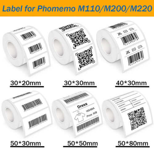 Etichetta termica Phomemo multiuso etichetta autoadesiva per stampante M110/M200 - Foto 1 di 20