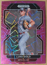 2022 Prizm Draft Picks Luke Gold Neon Pink Velocity #PDP147 Tigers Prospect