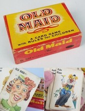 Rare vintage Old Maid card game Whitman Publishing miniature box COMPLETE 