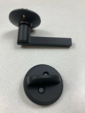 Schlage Latitude Single Cylinder Interior Handleset Trim in Black Matte