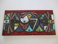 HOPI  NATIVE AMERICAN INDIAN PAINTING SUN MOON CUBIST CUBISM MODERNISM TRIBAL