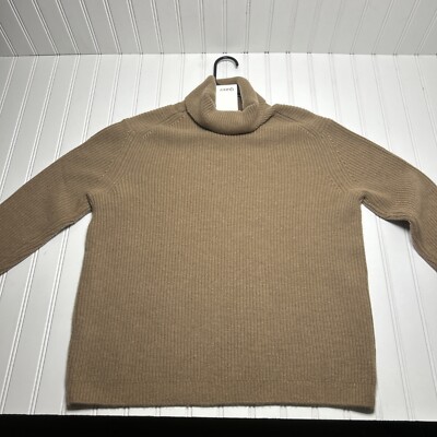 100% Mongolian Cashmere Fisherman Turtleneck Woman s Small Sweater New