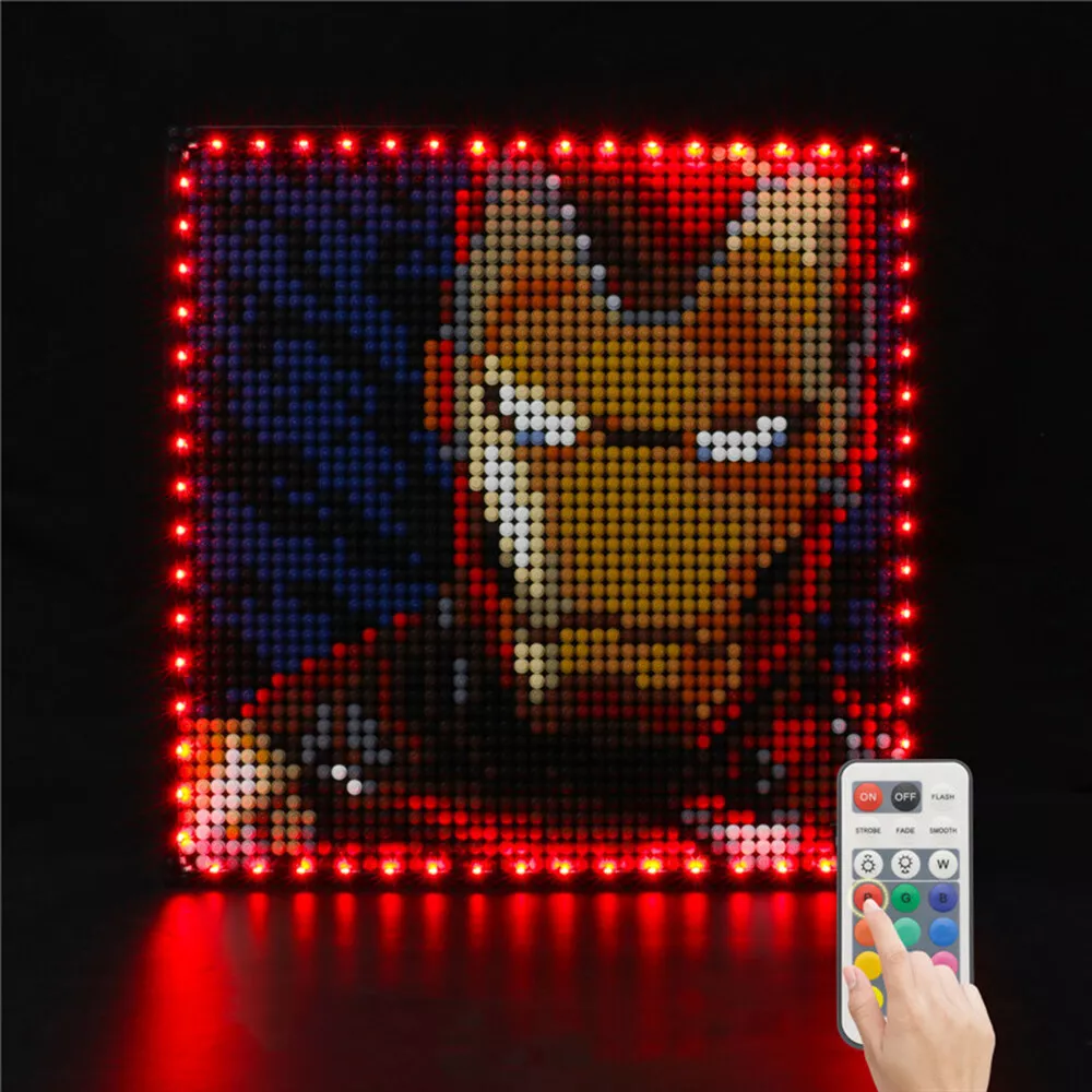 LED Light Kit Remote Control for LEGOs Marvel Studios Iron Man