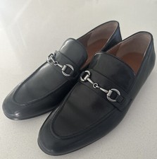 Windsor Smith Mens Brooks Black Leather Silve Buckle Loafers Dress Shoes Size 7