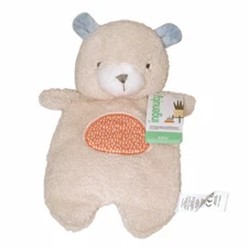2021 Ingenuity Kids 2 Nate Teddy Bear Flat Lovey Plush Stuffed BeanBag Toy 12"