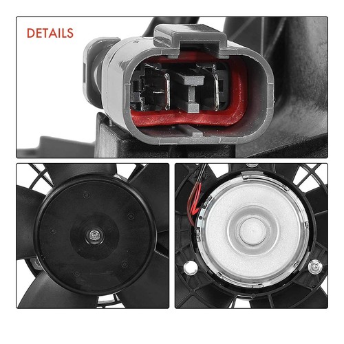 AC Condenser & Single Cooling Fan Assembly Kit for Honda Odyssey 2005-2010 3.5L - Picture 8 of 9