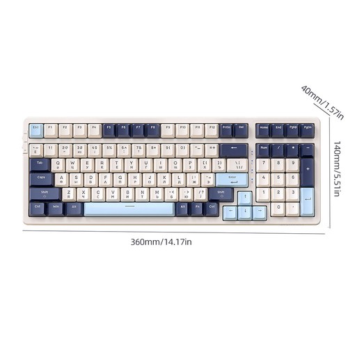 Clavier mécanique sans fil K8 trois modes clavier échangeable à chaud pour PC gamer - Photo 8/18