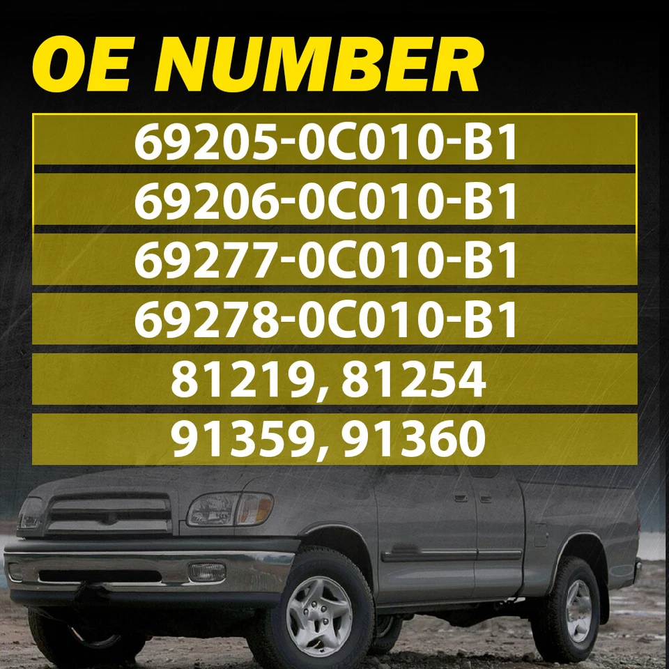 Par de manijas de puerta interior delantera izquierda y derecha beige para Toyota Tundra 2000-2006 Foto 3 de 4