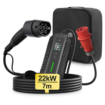 Ladekabel CEE 32A auf Typ 2 mit Einstellbarer Ladeleistung - Mobile Wallbox 22kW