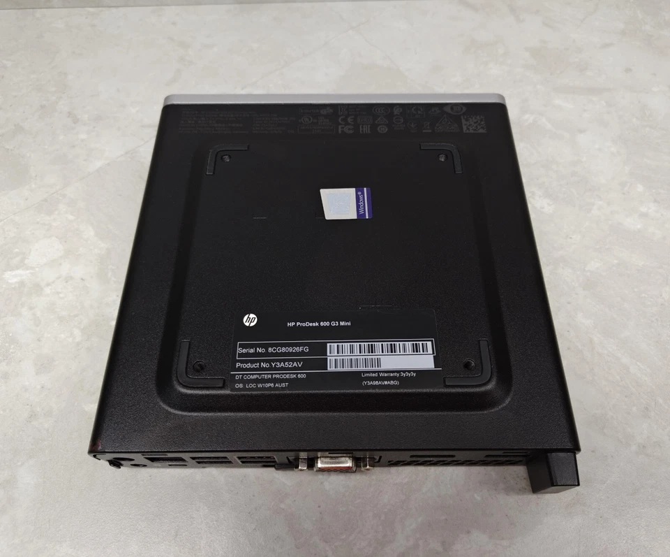 HP ProDesk 600 G3 Desktop Mini i5 7500 3.4GHz 8GB RAM 256GB SSD Win 11 Pro - Image 4 of 4