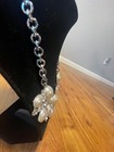 Rare Erica Lyons SIGNED pearl Necklace chunky vintage statement marquise crystal — photo 7