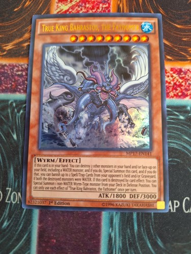Yu-Gi-Oh! True King Bahrastos, the Fathomer MP17-EN141 Ultra Rare 1st Edition NM