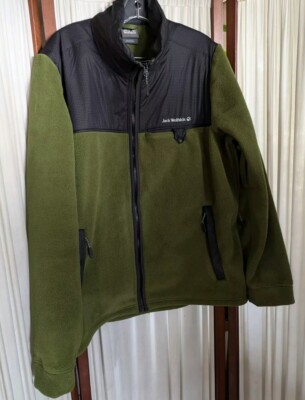 Jack Wolfskin DNA Grizzly Fleece Jacket Green Vented Men's XL Full Zip